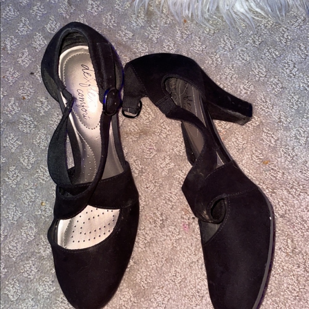 dexflex comfort high heels black